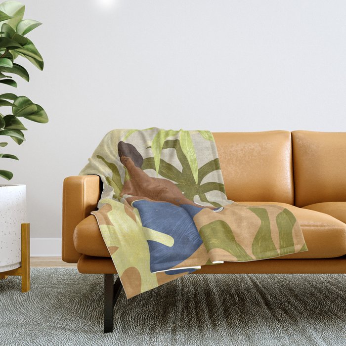 Au Naturel  Throw Blanket Gallery Image 1