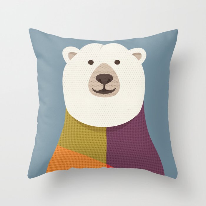 Polar Bear Throw Pillow Gallery Image 1