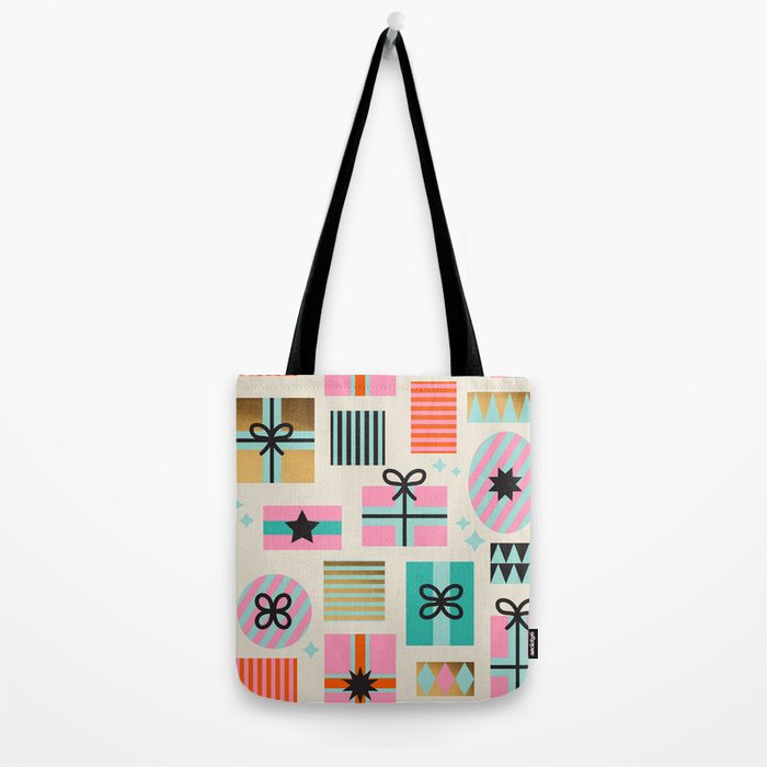 Retro Geometric Christmas gift Pattern 2 Tote Bag Gallery Image 2