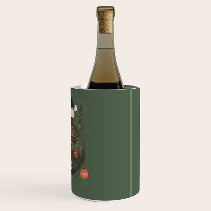 Festive Ho Ho Ho Bauble Green  Wine Chiller Gallery Image 3