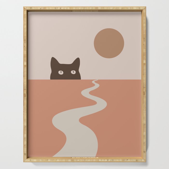 Cat Landscape 16 Serving Tray Gallery Image 1