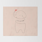 Love Yourself Ele 2 Throw Blanket Gallery Image 2