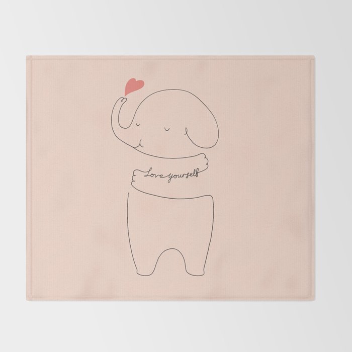 Love Yourself Ele 2 Throw Blanket Gallery Image 2