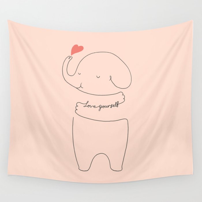 Love Yourself Ele 2 Wall Tapestry Gallery Image 1