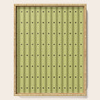 Stripes With Lines and Dots pattern sage and green Serving Tray Gallery Image 1