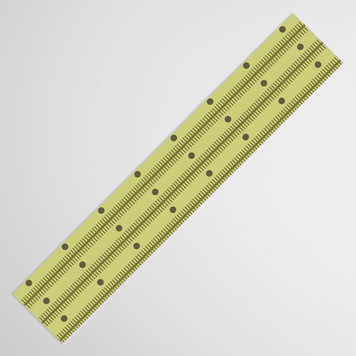 Stripes With Lines and Dots pattern sage and green Table Runner Gallery Image 3