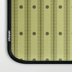 Stripes With Lines and Dots pattern sage and green Laptop Sleeve Gallery Image 3