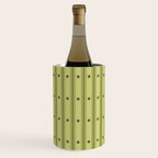 Stripes With Lines and Dots pattern sage and green Wine Chiller Gallery Image 2