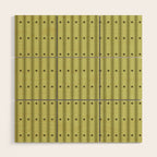 Stripes With Lines and Dots pattern sage and green Wood Wall Art Gallery Image 1