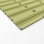 Stripes With Lines and Dots pattern sage and green Welcome Mat Gallery Image 2