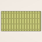 Stripes With Lines and Dots pattern sage and green Desk Mat Gallery Image 3