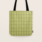 Stripes With Lines and Dots pattern sage and green Tote Bag Gallery Image 1