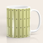 Stripes With Lines and Dots pattern sage and green Coffee Mug Gallery Image 1
