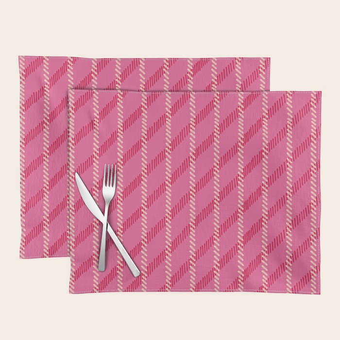 Playful Pink Plaid Placemat Gallery Image 1