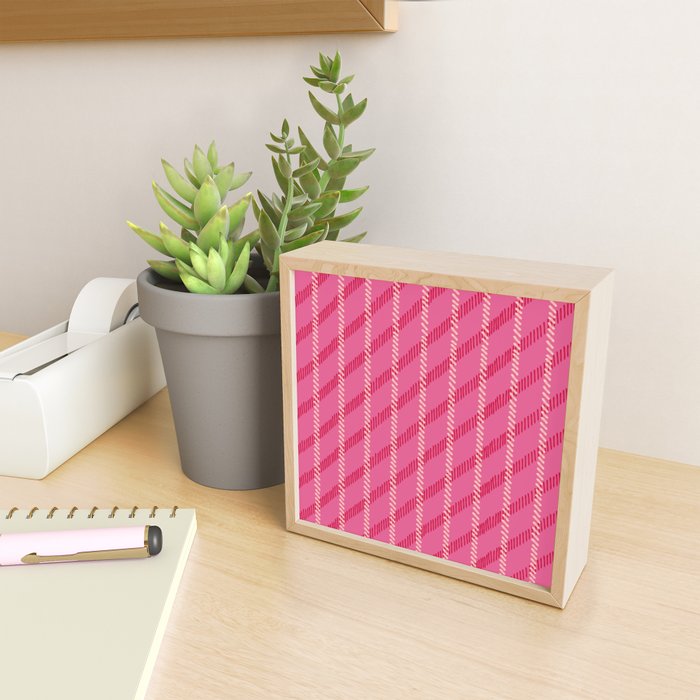 Playful Pink Plaid Mini Art Print Gallery Image 2