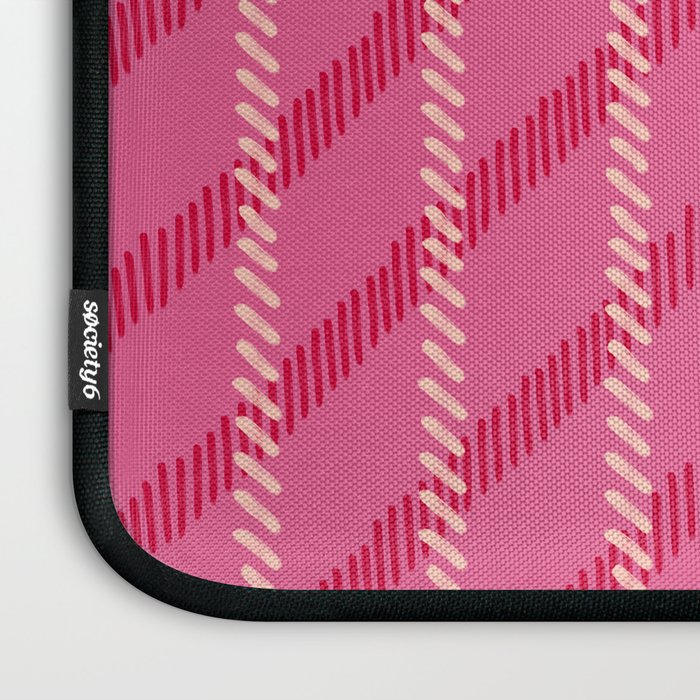Playful Pink Plaid Laptop Sleeve Gallery Image 3