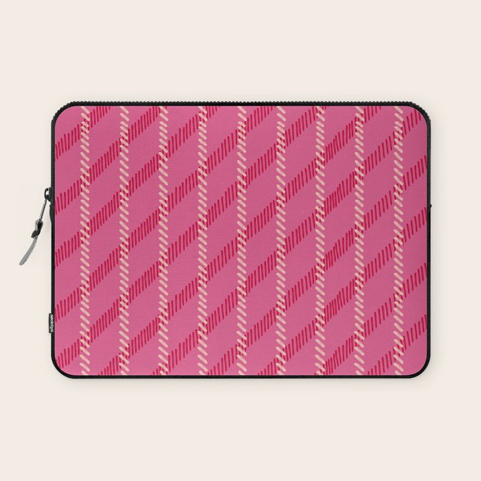 Playful Pink Plaid Laptop Sleeve Gallery Image 1