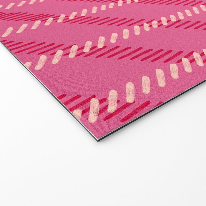 Playful Pink Plaid Welcome Mat Gallery Image 2