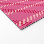 Playful Pink Plaid Welcome Mat Gallery Image 2