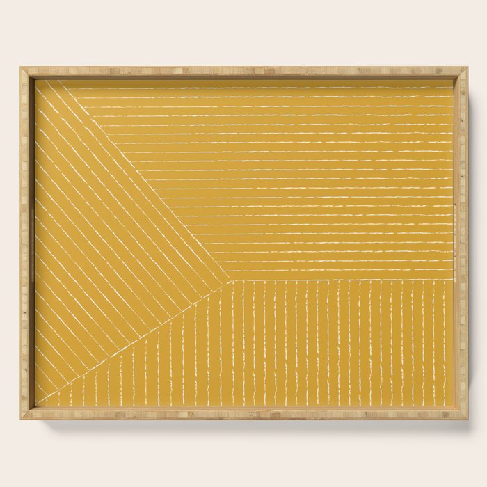 Lines (Mustard Yellow) Serving Tray Gallery Image 1