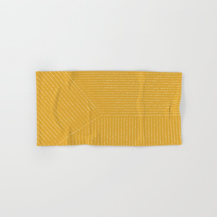 Lines (Mustard Yellow) Bath Towel Gallery Image 1