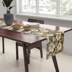 Floral Meadow In Spring Green Table Runner Gallery Image 2