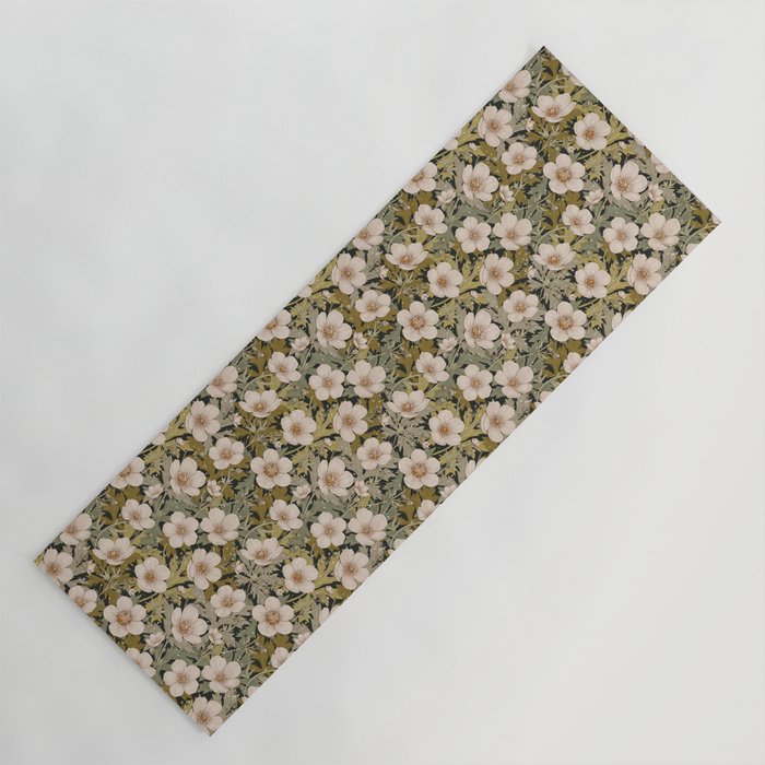 Floral Meadow In Spring Green Yoga Mat Gallery Image 1