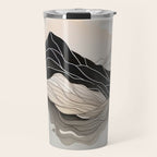 Japanese mountains, minimal ink print Travel Mug Gallery Image 1