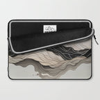 Japanese mountains, minimal ink print Laptop Sleeve Gallery Image 2