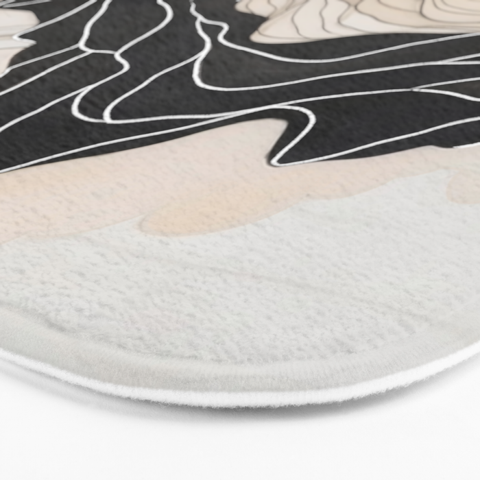 Japanese mountains, minimal ink print Bath Mat Gallery Image 3