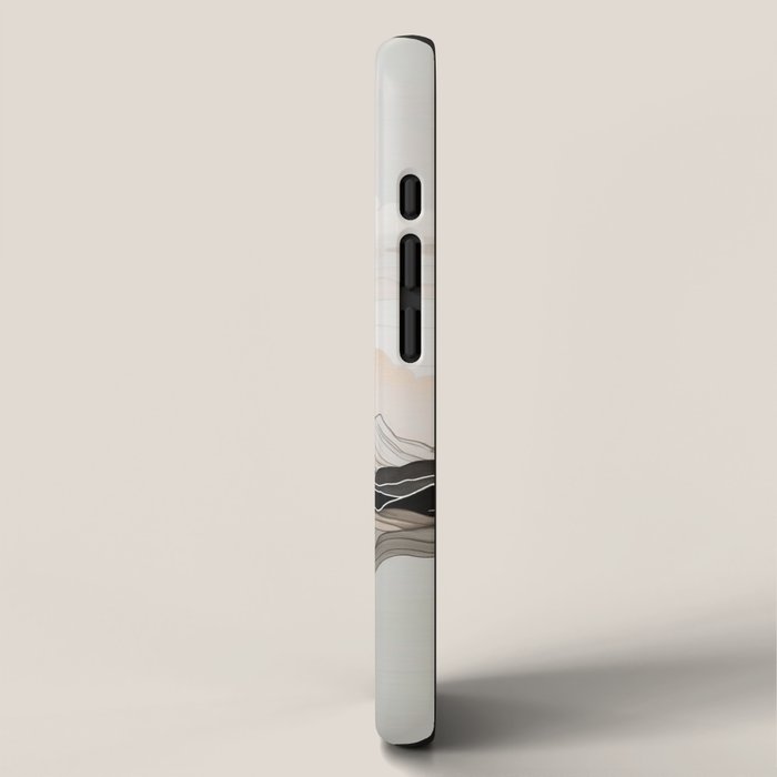 Japanese mountains, minimal ink print iPhone Case Gallery Image 2