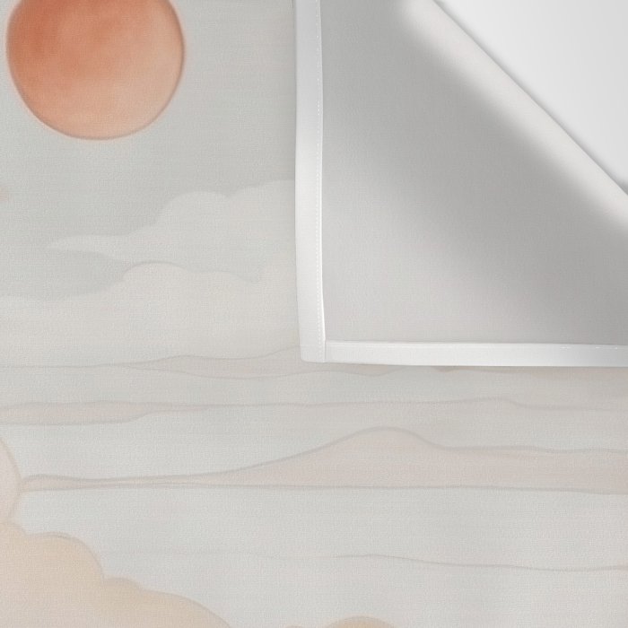 Japanese mountains, minimal ink print Wall Tapestry Gallery Image 3