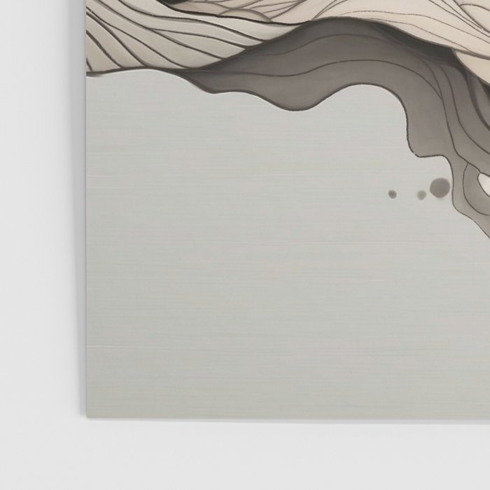 Japanese mountains, minimal ink print Poster Gallery Image 3