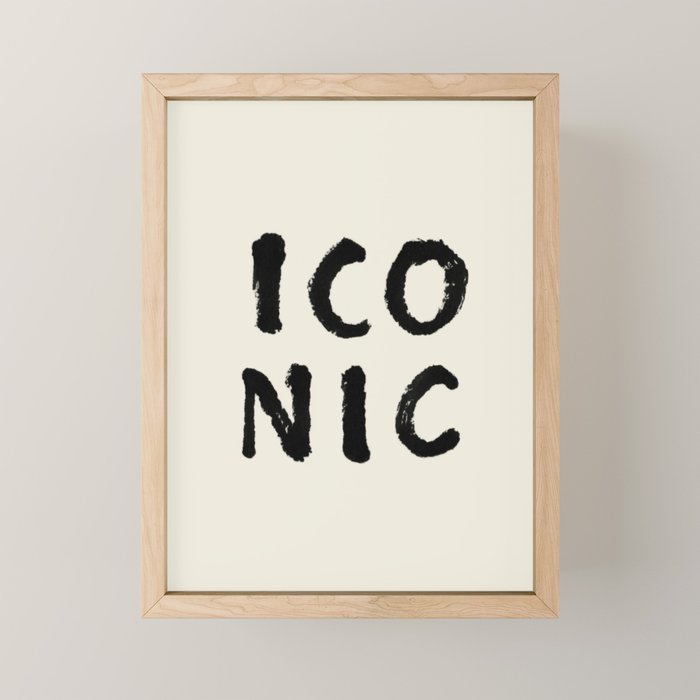 Iconic - Typography Mini Art Print Gallery Image 1