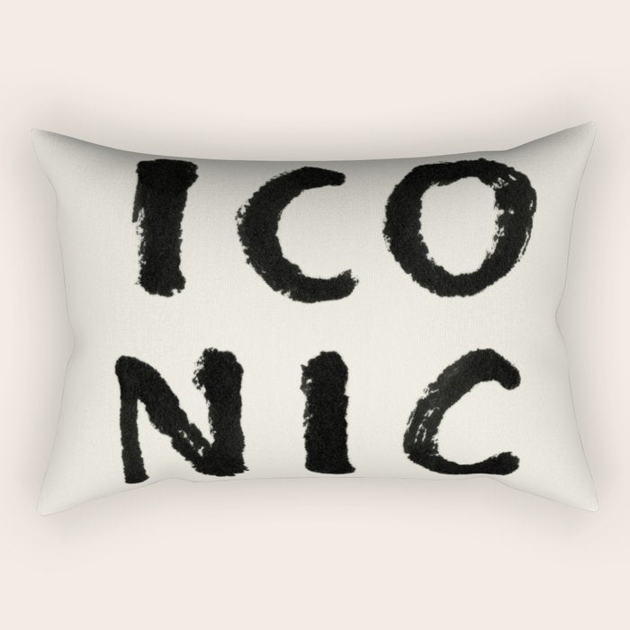 Iconic - Typography Rectangular Pillow Gallery Image 1