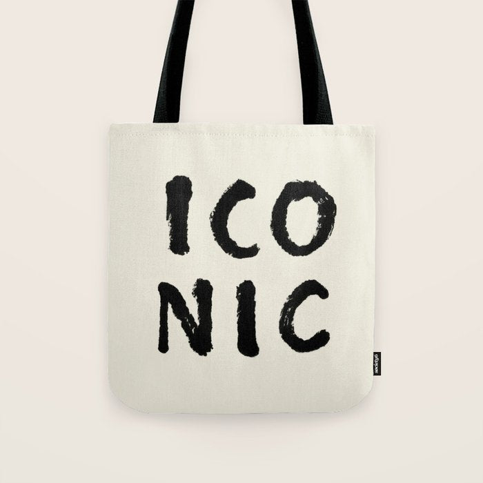 Iconic - Typography Tote Bag Gallery Image 1
