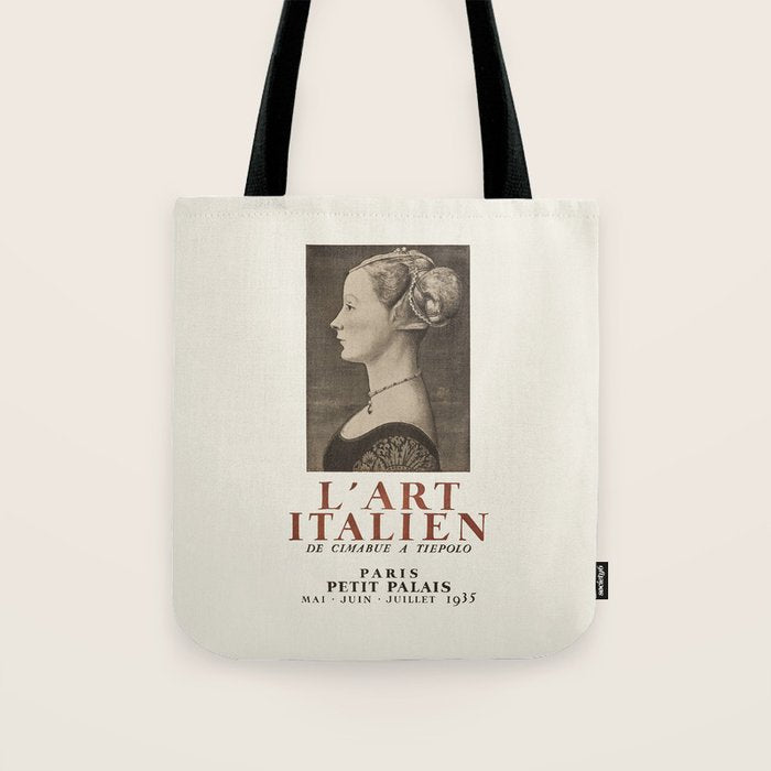  1935 French Art Exhibition Poster - Italian Art from Cimabue to Tiepolo Tote Bag Gallery Image 1