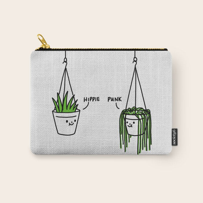 Hippie and Punk plants Carry All Pouch Gallery Image 1