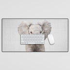 Baby Elephant - Colorful Desk Mat Gallery Image 1