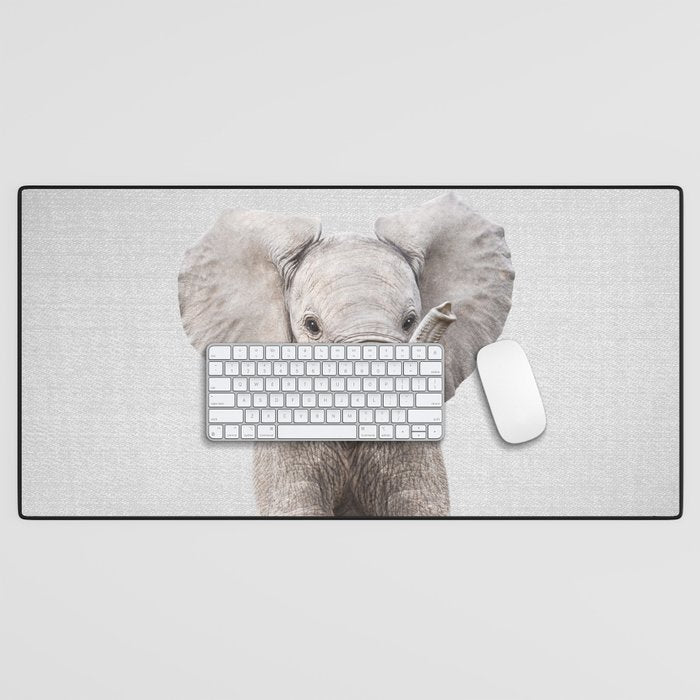 Baby Elephant - Colorful Desk Mat Gallery Image 1