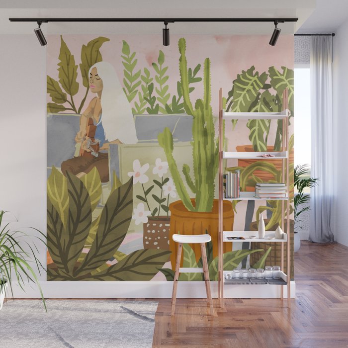 Playing For My Plants Wall Mural Gallery Image 1