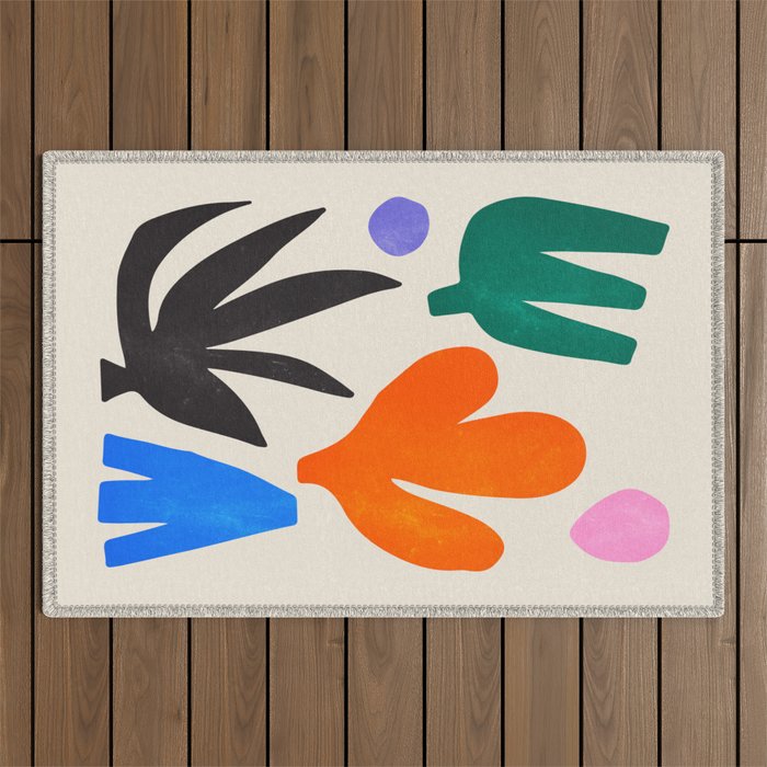 Paper Garden: Matisse Cutouts 01 Outdoor Rug Gallery Image 1