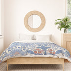 William Morris Strawberry Thief Powder Blue & Red Duvet Cover Gallery Image 3