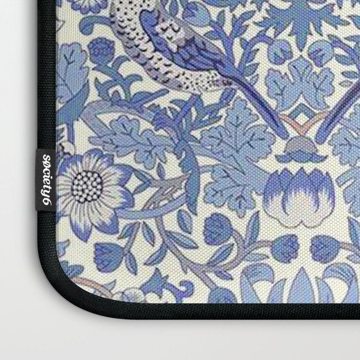 William Morris Strawberry Thief Powder Blue & Red Laptop Sleeve Gallery Image 3