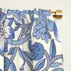 William Morris Strawberry Thief Powder Blue & Red Window Curtain Gallery Image 2