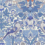 William Morris Strawberry Thief Powder Blue & Red Coffee Mug Gallery Image 2