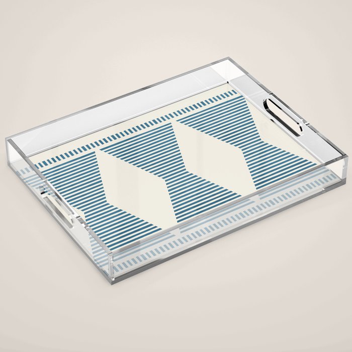 Southwestern Boho - Blue Acrylic Tray Gallery Image 1
