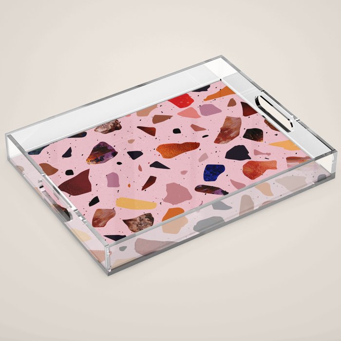 Terrazzo Rosé Acrylic Tray Gallery Image 1