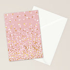 Floating Confetti - Pink Blush and Gold Stationery Card Gallery Image 2