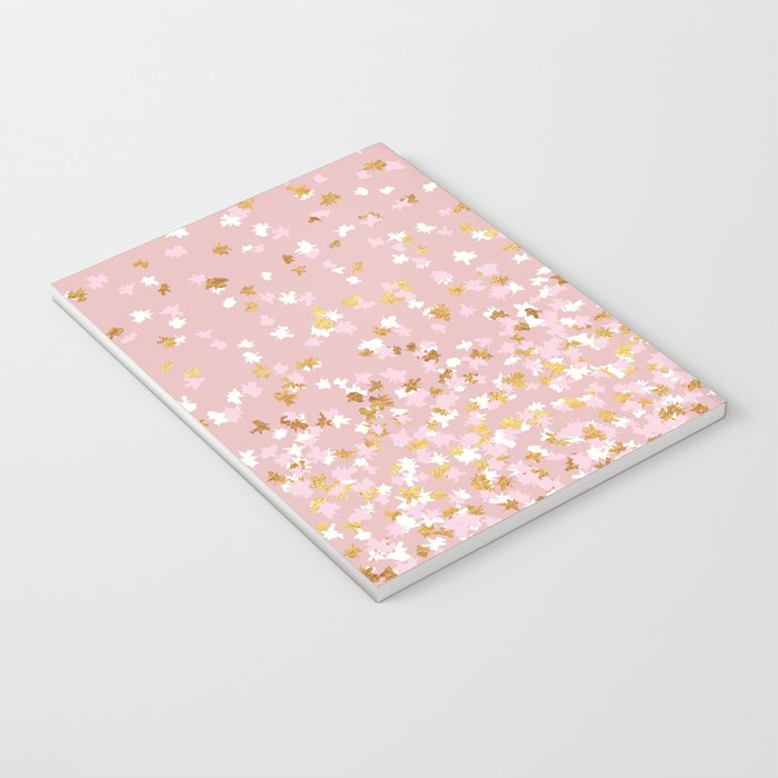 Floating Confetti - Pink Blush and Gold Notebook Gallery Image 3